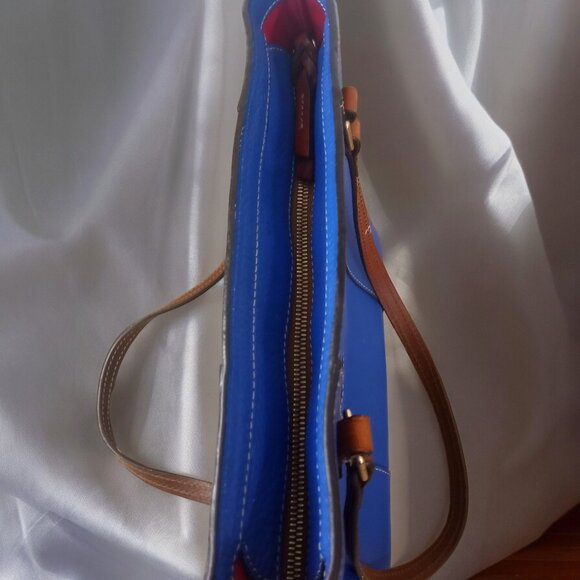 Dooney & Bourke Blue and Brown Shoulder Bag - Picture 6 of 16